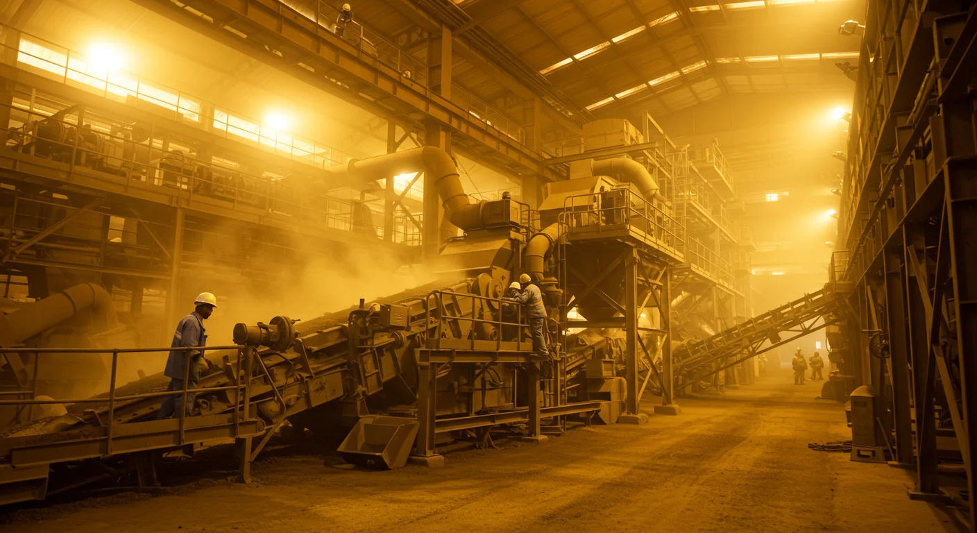 Modern mining equipment or processing plant in Mauritania