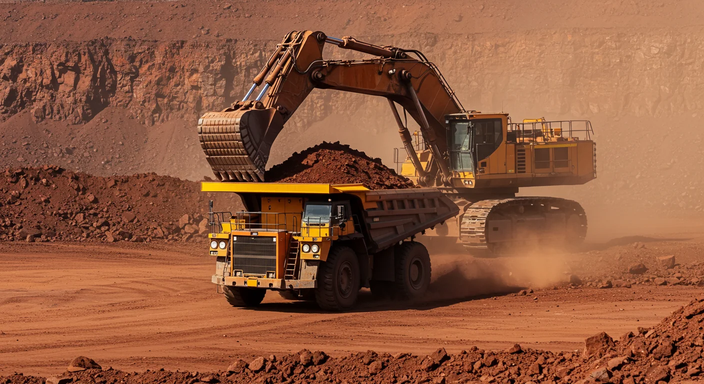 Panoramic view of a Mauritanian mining landscape